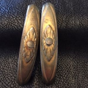 Vintage (2) Draw pulls/handles- Salvage hardware- ART DECO